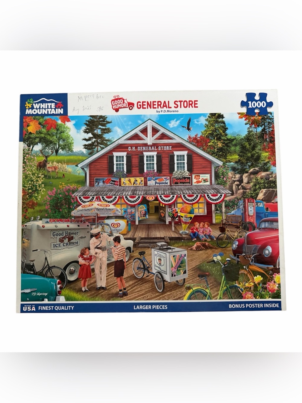 White Mountain Good Humor Ice Cream General Store 1000 Piece Jigsaw Lg Pc Puzzle